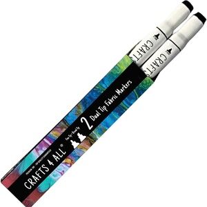 NWT (2) Crafts 4 All Fabric Markers for Clothes Dual Tip Permanent Fabric Pens